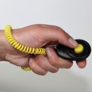 CLICKER DELUXE mit elastischem Band schwarz/gelb